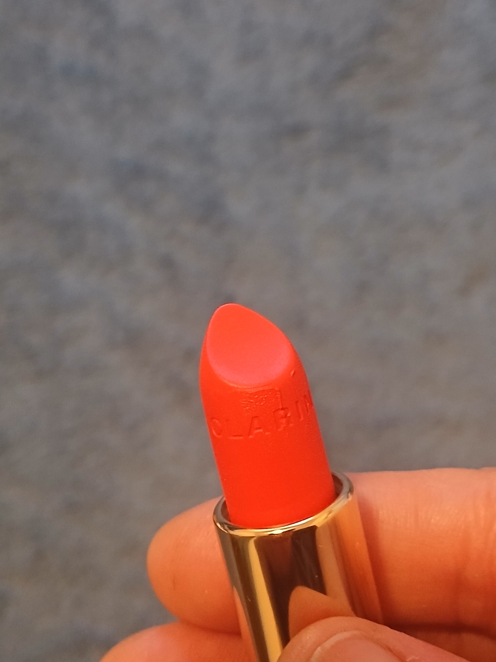 Clarins Joli Rouge Velvet Lipstick in Spicy Chili Has Tester Cap
